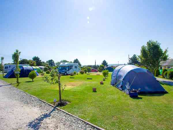 Silver non-electric grass tent, trailer tent or campervan pitch