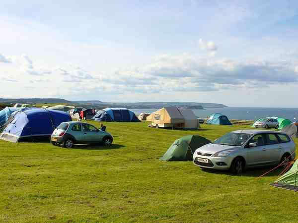 Unpowered grass tent or motorhome site