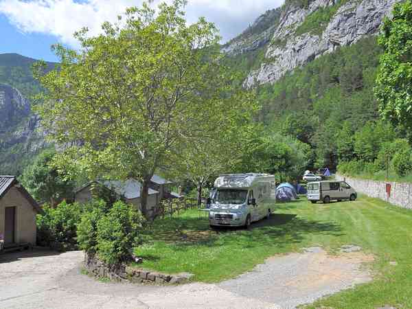 Electric optional grass motorhome pitch