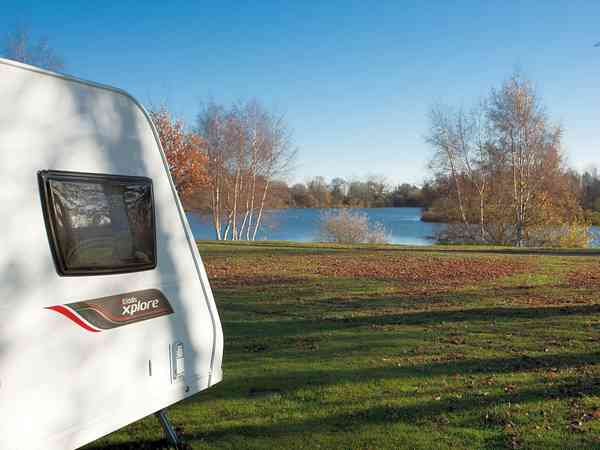 Powered grass caravan site