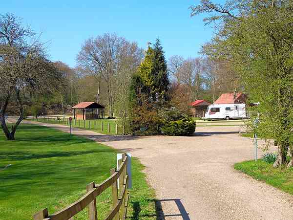 Well-spaced pitches in the well-kept gardens Well-spaced pitches in the well-kept gardens