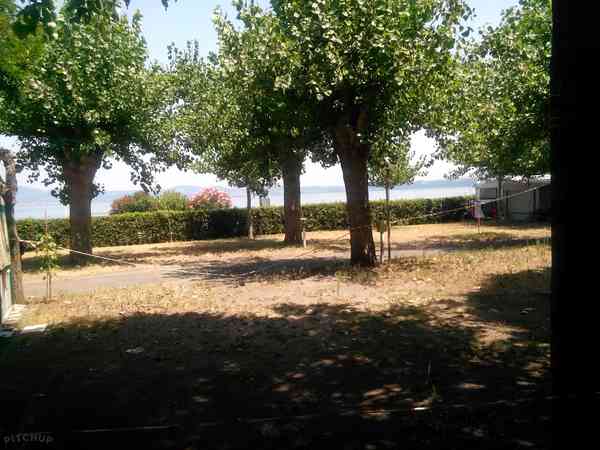 Electric grass motorhome pitch (lake view)