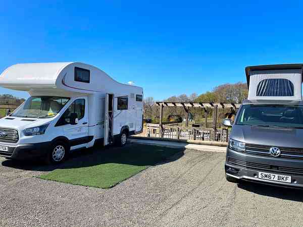 Fully-serviced hardstanding touring pitch