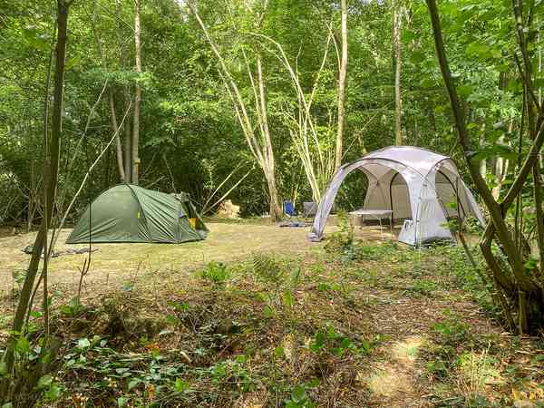 Lote para tenda de casca de árvore sem eletricidade (bosque)