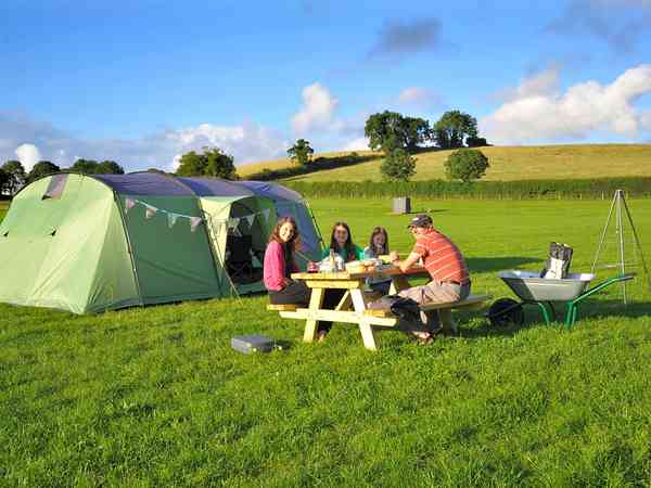 Primitive grass tent site