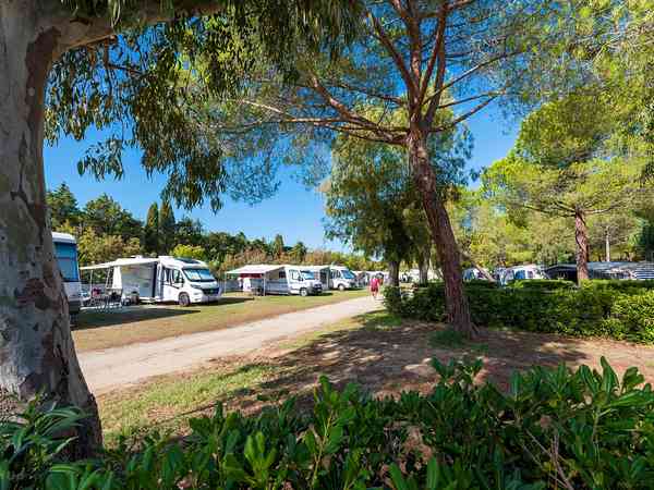 Electric hardstanding and grass tent, trailer tent or touring caravan pitch