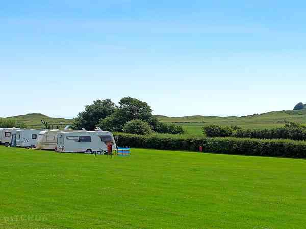Electric grass motorhome pitch