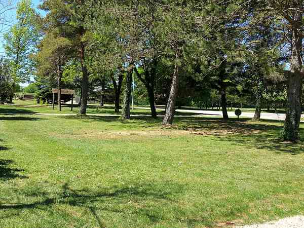 Lote de grama com eletricidade