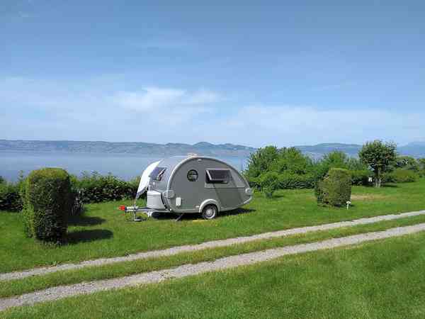 Electric optional grass tent pitch