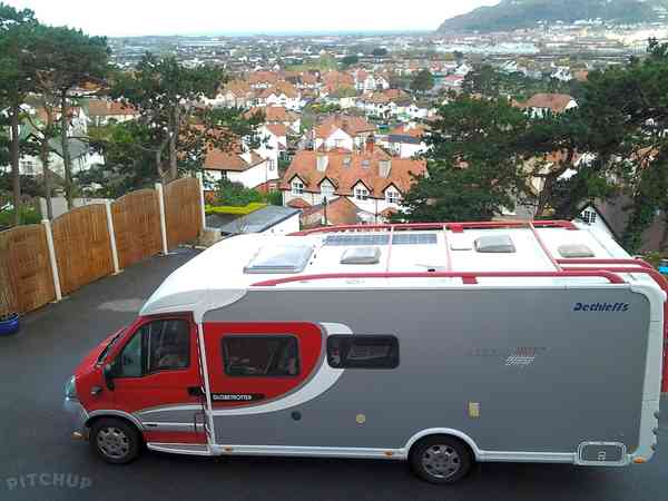 Electric optional hardstanding motorhome pitch