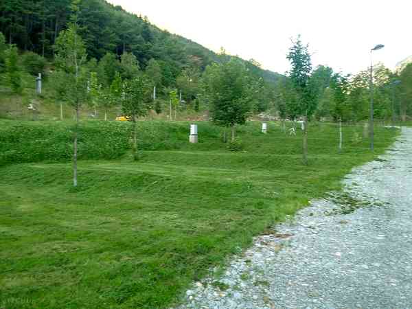Primitive grass tent site