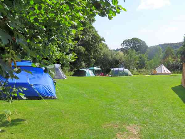 Non-electric grass tent or trailer tent pitch