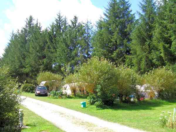 Emplacement sur herbe avec électricité optionnelle
