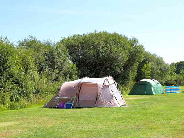 Non-electric grass tent or trailer tent pitch