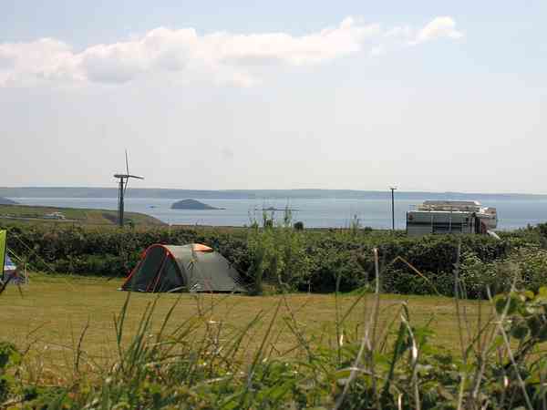 Standard pitch with sea views Standard pitch with sea views