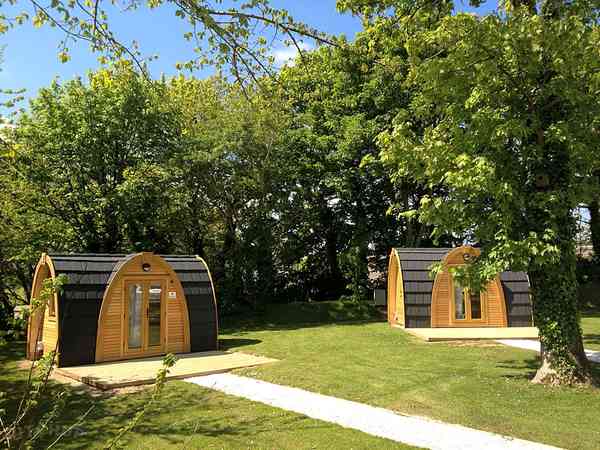 Pod village in Trevilly field Pod village in Trevilly field
