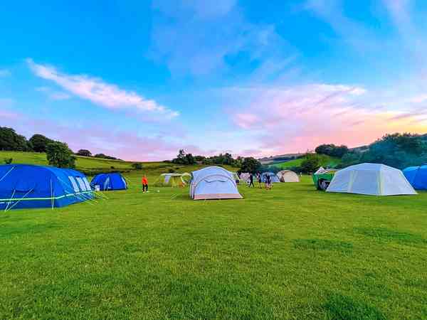 Electric grass tent pitch (medium)