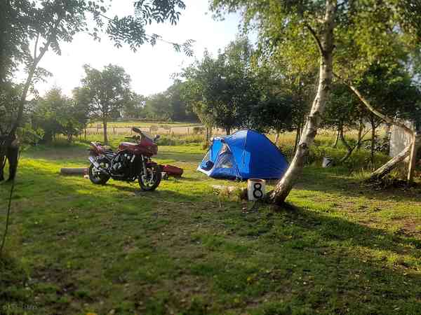 Non-electric grass tent pitch (small, solo)
