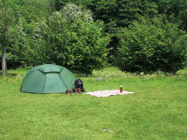 The tent pitch field The tent pitch field
