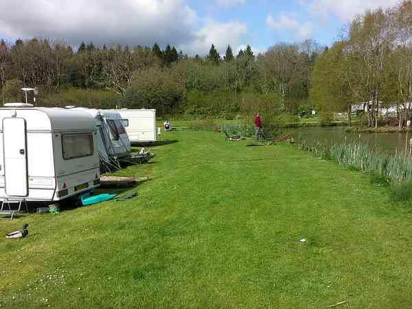 Electric optional grass tent or trailer tent pitch