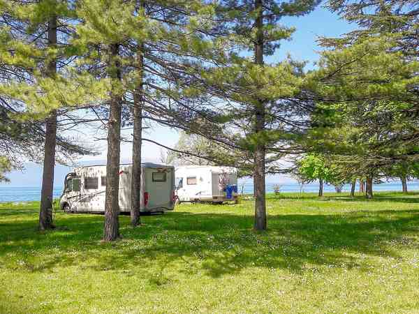 FHU grass travel trailer site
