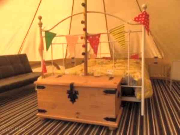 Bell tent interior Bell tent interior