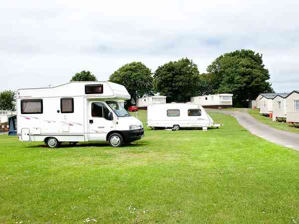 Touring pitch with hook up Touring pitch with hook up