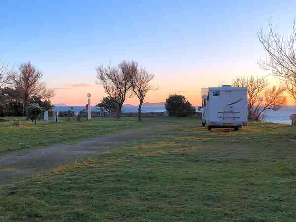 Electric optional grass and earth tent pitch