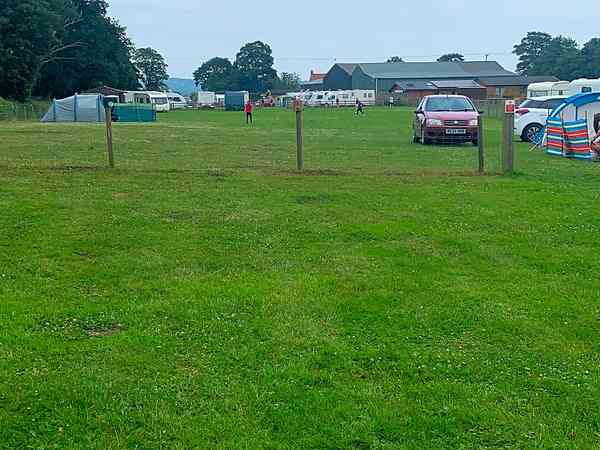 Primitive grass tent site