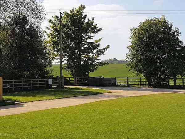 Grass pitches looking over fields Grass pitches looking over fields