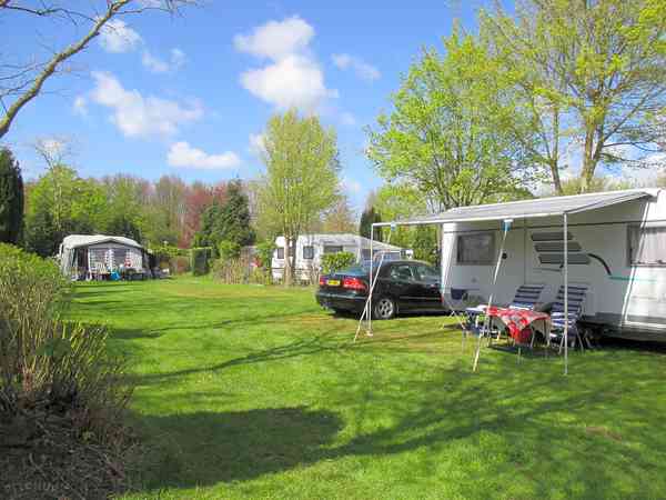 Emplacement sur herbe et gravier avec électricité optionnelle (confort)