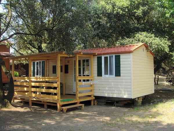 Exterior of the static caravan Exterior of the static caravan