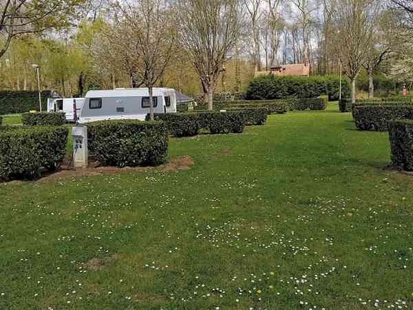 Electric hardstanding and grass tent pitch (no cars, solo)