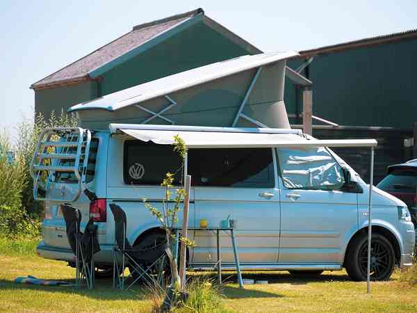Primitive grass and earth campervan site