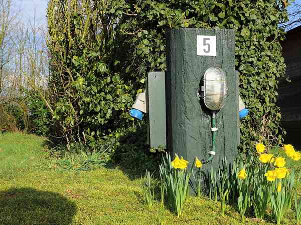 Electric grass motorhome pitch