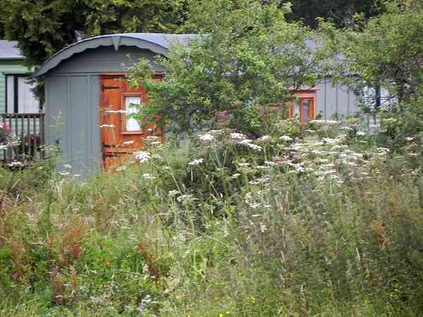 Outside the shepherd's hut Outside the shepherd's hut