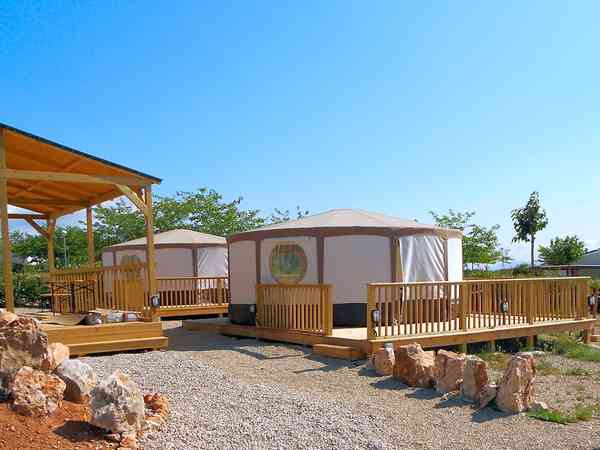 Yurt on a private deck Yurt on a private deck