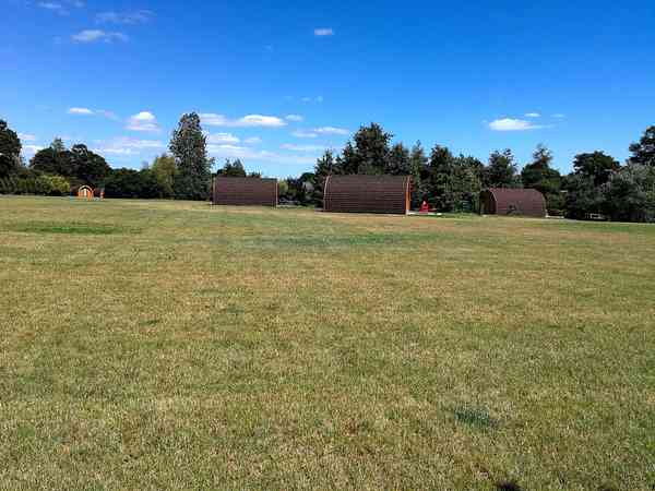 Primitive grass tent or trailer tent site