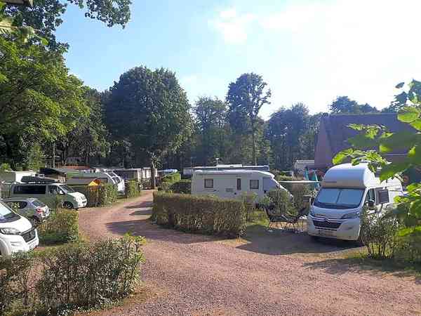 Fully-serviced hardstanding and grass pitch