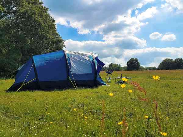 Emplacement pour tente ou pour caravane pliante sur herbe sans électricité