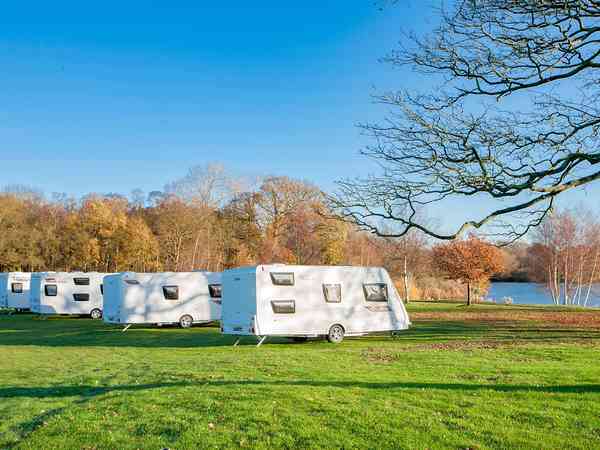 Powered concrete slab caravan site