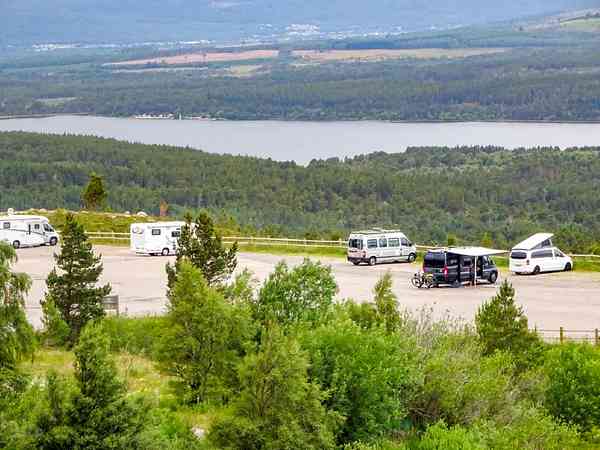 Non-electric gravel and hardstanding motorhome pitch