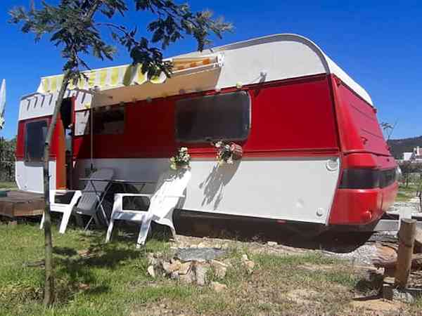 Red Vintage mobile home