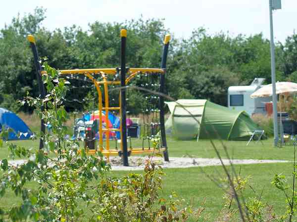 Electric grass tent, trailer tent or touring caravan pitch