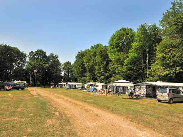 Fully-serviced grass tent, trailer tent or touring caravan pitch (comfort)