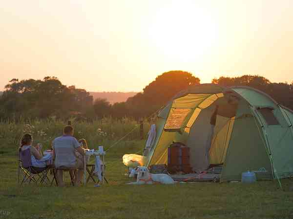 Primitive grass tent site