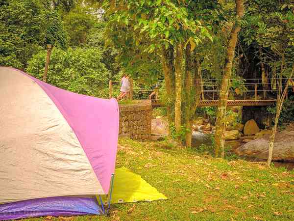Electric grass tent pitch