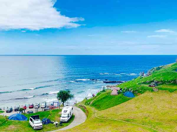 Electric optional grass motorhome pitch