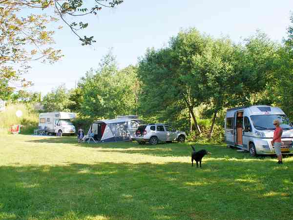 Electric optional hardstanding and grass touring pitch