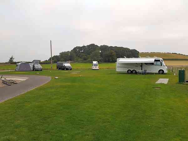 Electric grass motorhome pitch